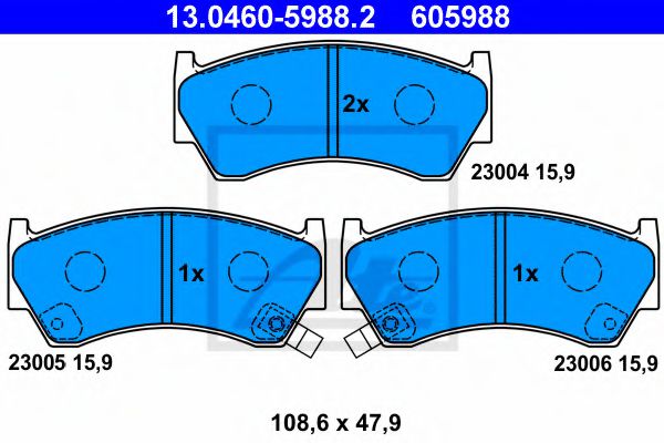 Тормозные колодки ATE 13.0460-5988.2