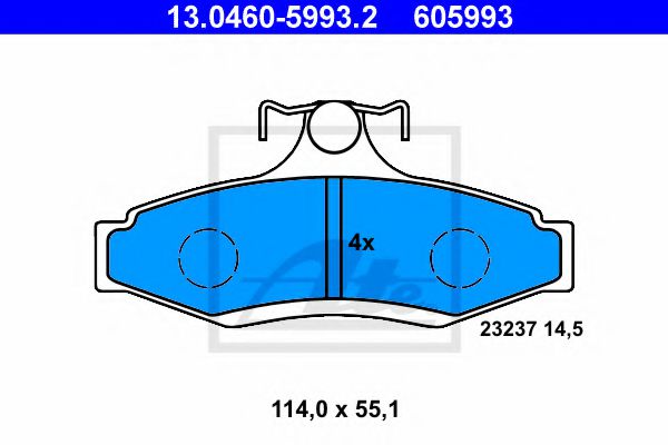 Тормозные колодки ATE 13.0460-5993.2