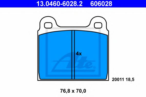 Тормозные колодки ATE 13.0460-6028.2
