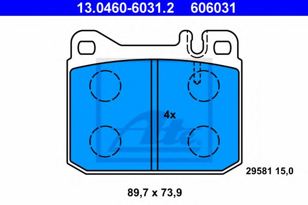 Тормозные колодки ATE 13.0460-6031.2