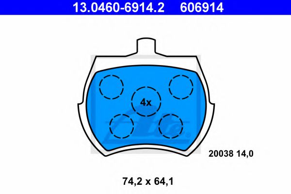 Тормозные колодки ATE 13.0460-6914.2