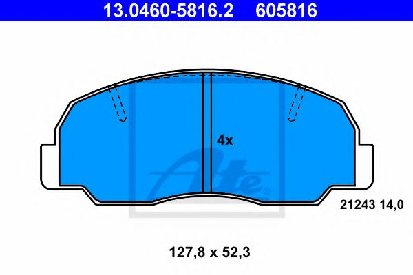 Тормозные колодки ATE 13.0460-5816.2