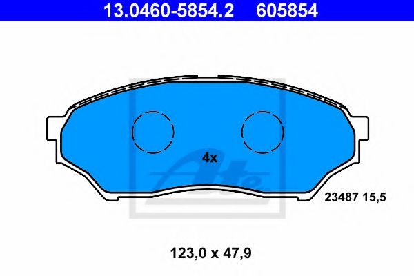 Тормозные колодки ATE 13.0460-5854.2