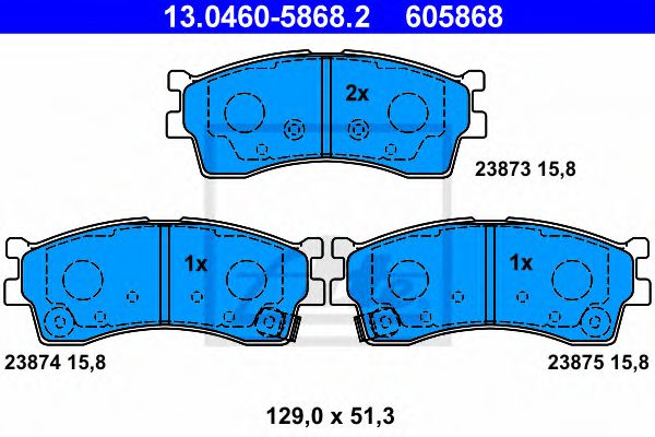 Тормозные колодки ATE 13.0460-5868.2