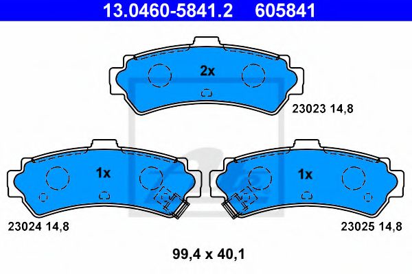 Тормозные колодки ATE 13.0460-5841.2