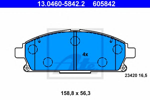 Тормозные колодки ATE 13.0460-5842.2