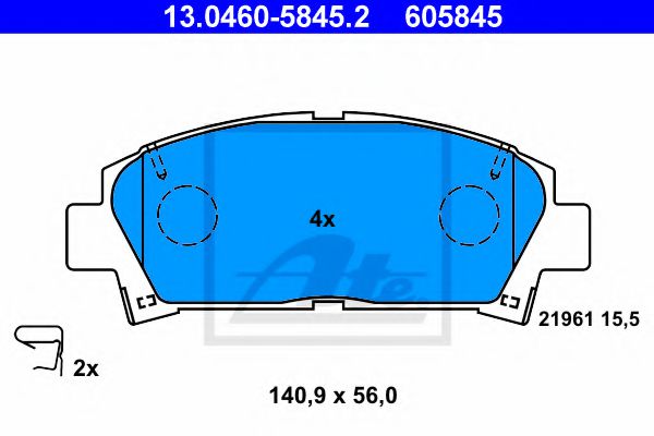 Тормозные колодки ATE 13.0460-5845.2