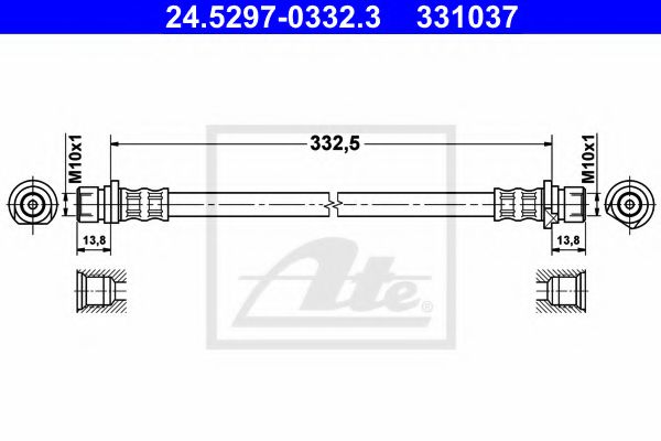 Тормозной шланг ATE 24.5297-0332.3