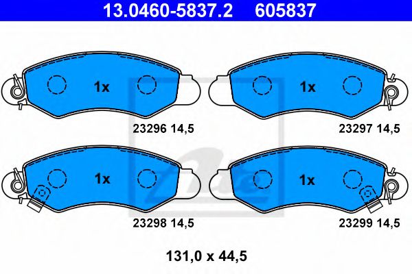 Тормозные колодки ATE 13.0460-5837.2