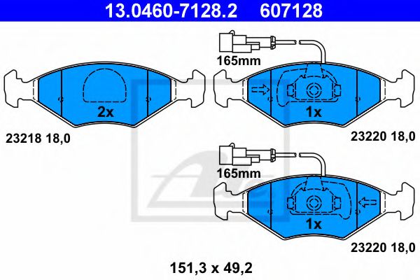 Тормозные колодки ATE 13.0460-7128.2