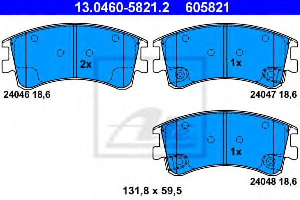 Тормозные колодки ATE 13.0460-5821.2