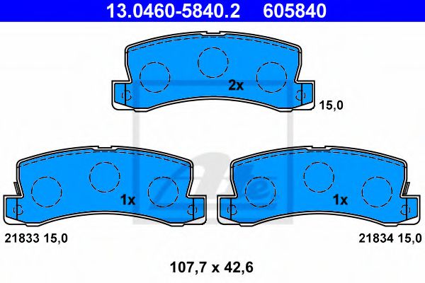 Тормозные колодки ATE 13.0460-5840.2