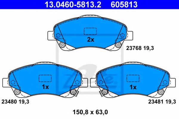 Тормозные колодки ATE 13.0460-5813.2