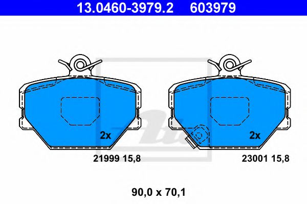 Тормозные колодки ATE 13.0460-3979.2