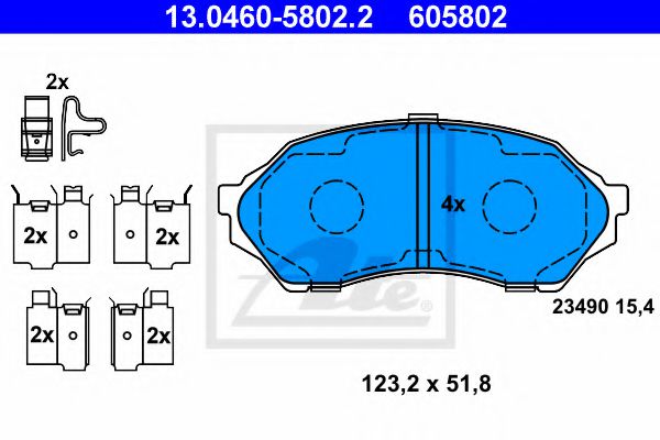 Тормозные колодки ATE 13.0460-5802.2