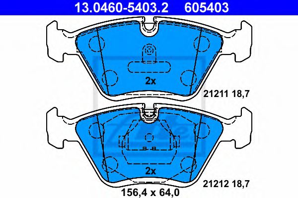 Тормозные колодки ATE 13.0460-5403.2