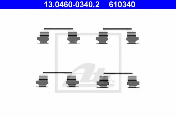 Скобы тормозных колодок ATE 13.0460-0340.2