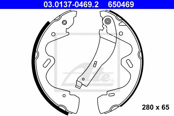 Тормозные колодки барабанные ATE 03.0137-0469.2