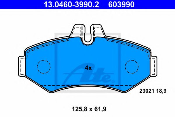 Тормозные колодки ATE 13.0460-3990.2