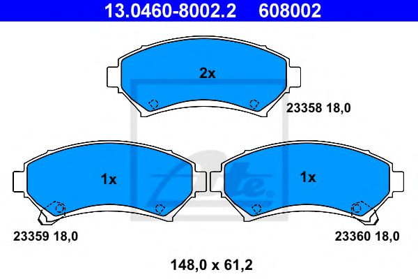 Тормозные колодки ATE 13.0460-8002.2