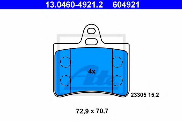 Тормозные колодки ATE 13.0460-4921.2