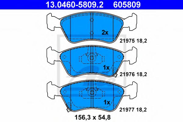 Тормозные колодки ATE 13.0460-5809.2