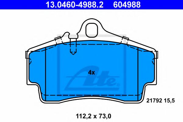 Тормозные колодки ATE 13.0460-4988.2