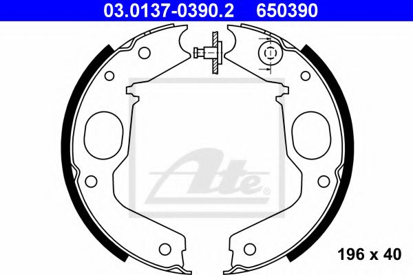 Тормозные колодки барабанные ATE 03.0137-0390.2