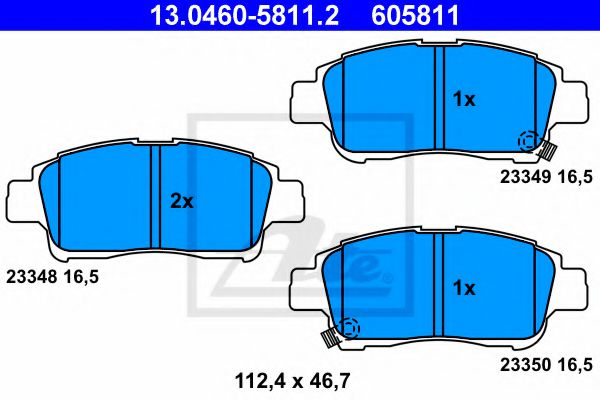 Тормозные колодки ATE 13.0460-5811.2