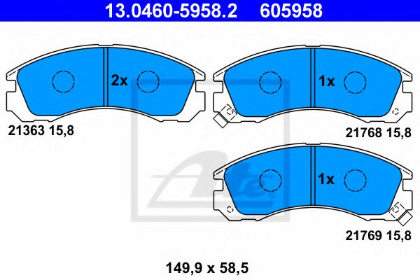 Тормозные колодки ATE 13.0460-5958.2