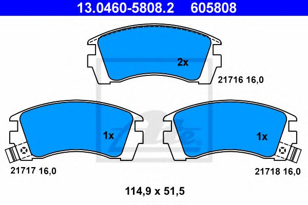 Тормозные колодки ATE 13.0460-5808.2