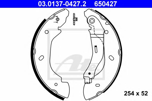 Тормозные колодки барабанные ATE 03.0137-0427.2