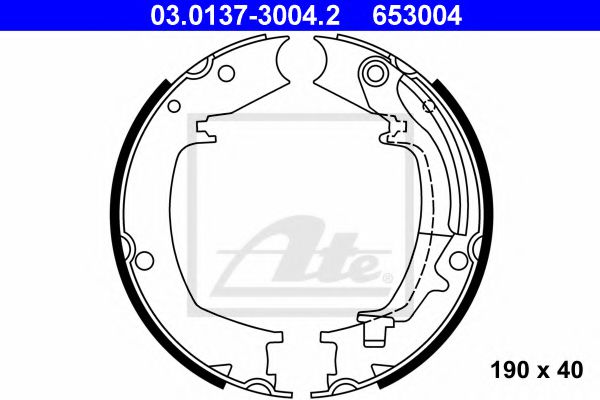 Тормозные колодки барабанные ATE 03.0137-3004.2