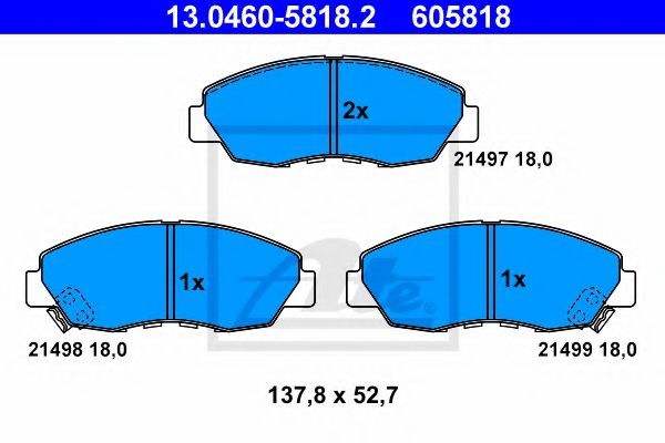 Тормозные колодки ATE 13.0460-5818.2