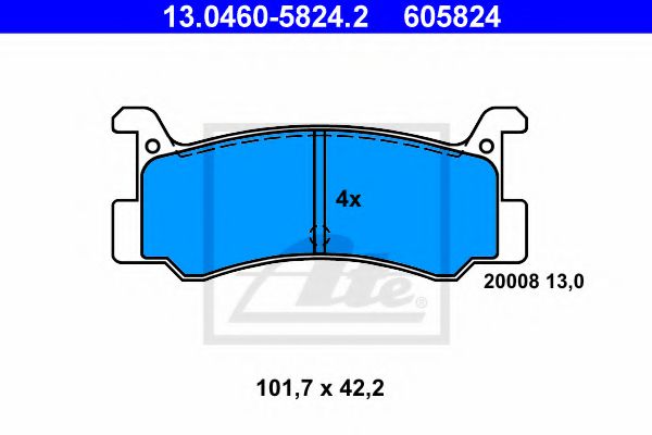 Тормозные колодки ATE 13.0460-5824.2