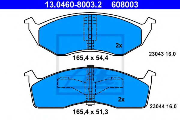 Тормозные колодки ATE 13.0460-8003.2