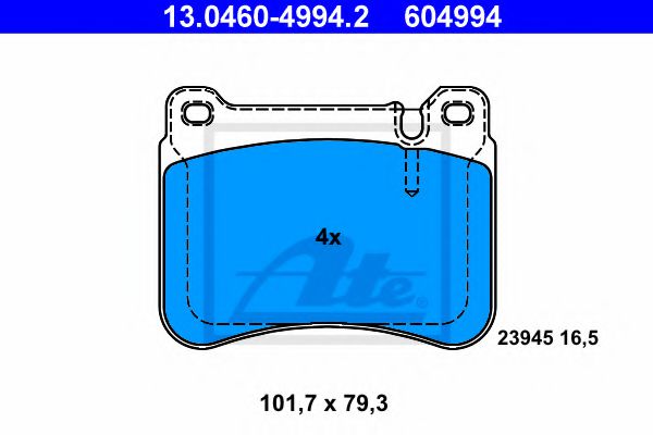 Тормозные колодки ATE 13.0460-4994.2