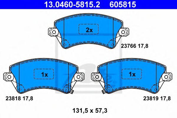 Тормозные колодки ATE 13.0460-5815.2