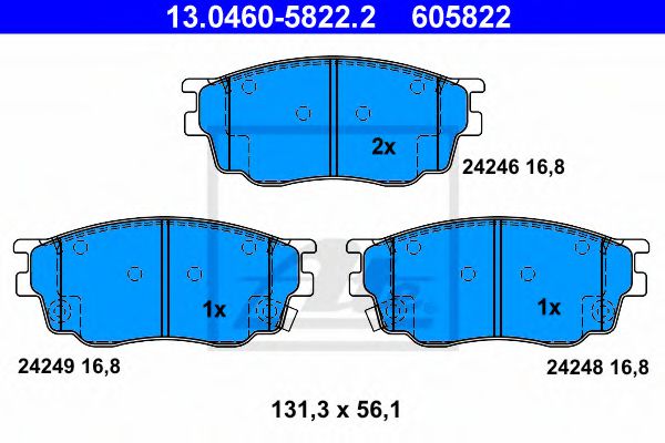 Тормозные колодки ATE 13.0460-5822.2