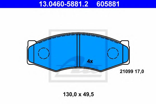 Тормозные колодки ATE 13.0460-5881.2