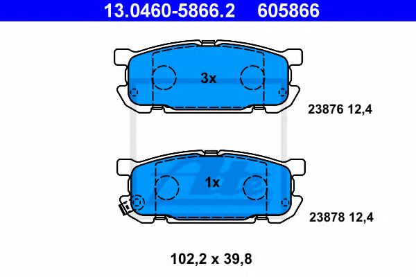 Тормозные колодки ATE 13.0460-5866.2