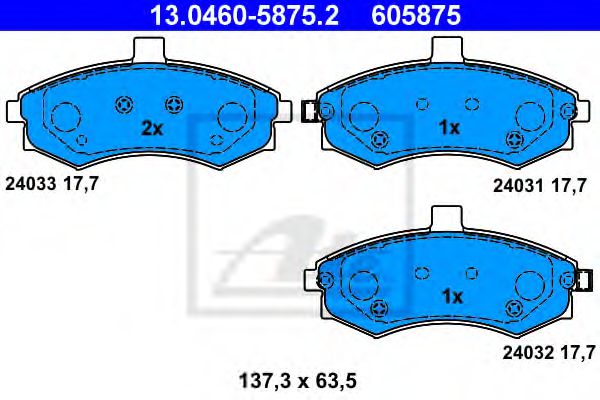 Тормозные колодки ATE 13.0460-5875.2