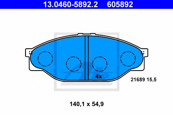 Тормозные колодки ATE 13.0460-5892.2