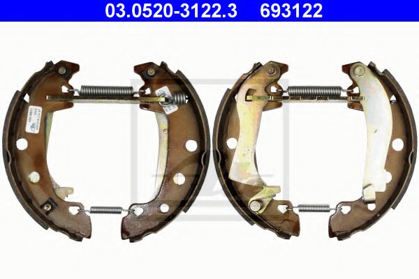 Тормозные колодки барабанные ATE 03.0520-3122.3