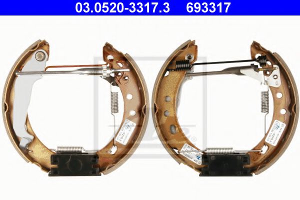 Тормозные колодки барабанные ATE 03.0520-3317.3