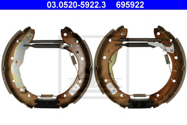 Тормозные колодки барабанные ATE 03.0520-5922.3