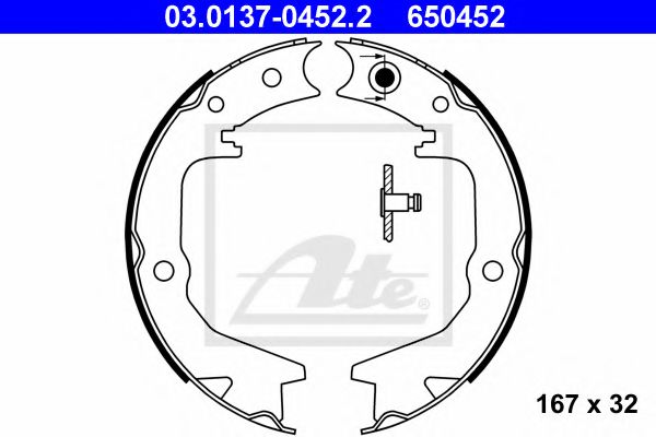Тормозные колодки барабанные ATE 03.0137-0452.2