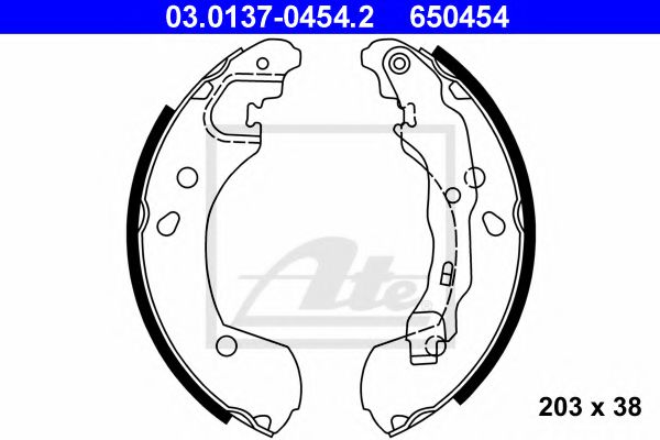 Тормозные колодки барабанные ATE 03.0137-0454.2