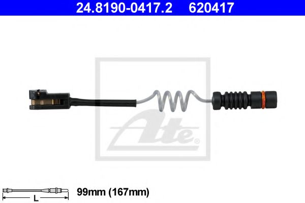 Датчик износа тормозных колодок ATE 24.8190-0417.2