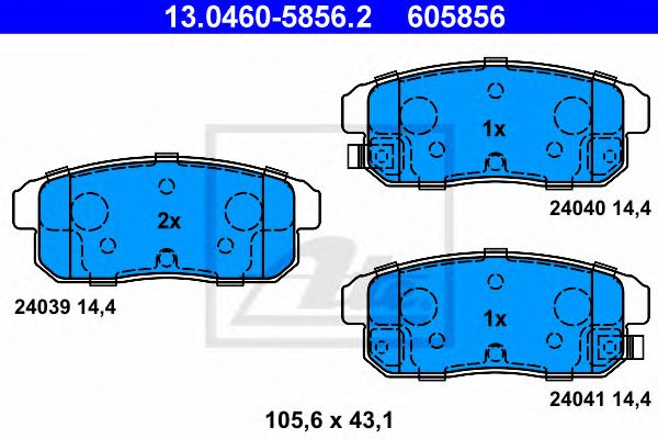 Тормозные колодки ATE 13.0460-5856.2